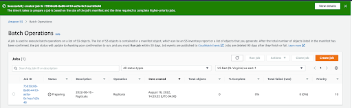 Monitor progress under "Batch Operations"