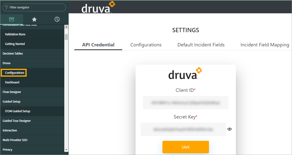 Image of Druva ServiceNow app