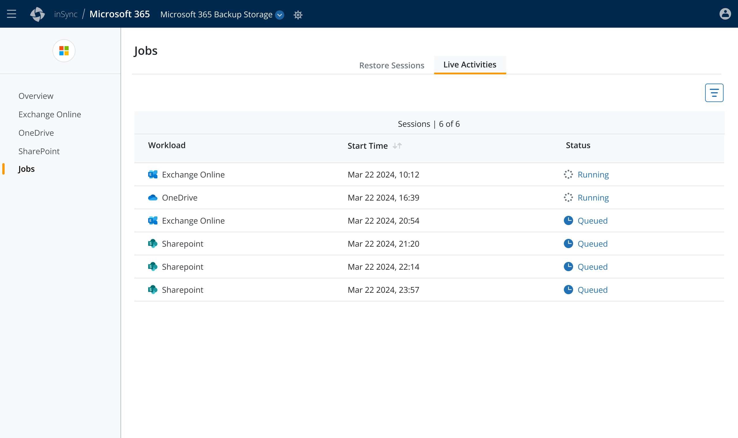 m365 backup storage