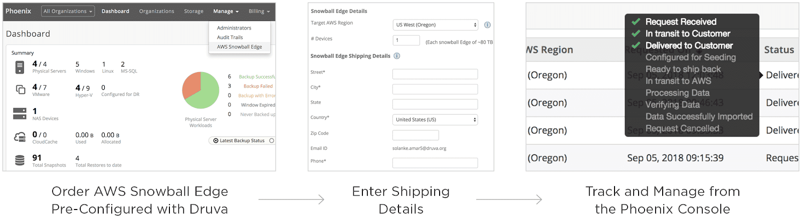 AWS Snowball Edge with Druva