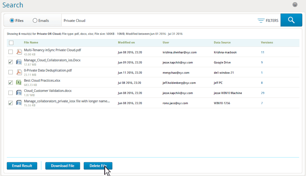 Enterprise search for ediscovery and compliance