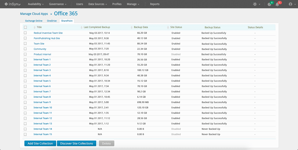 Manage cloud apps M365