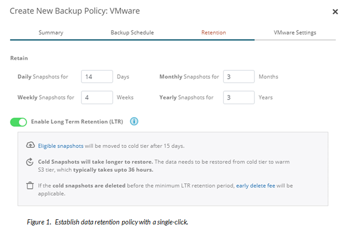 Create new backup policy