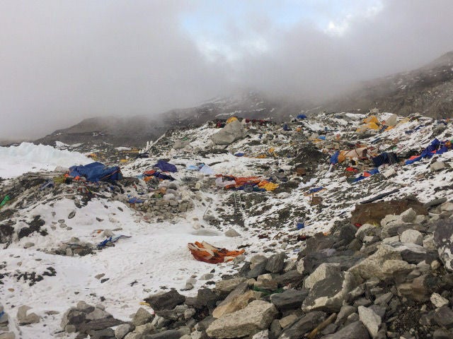 debris after avalanche