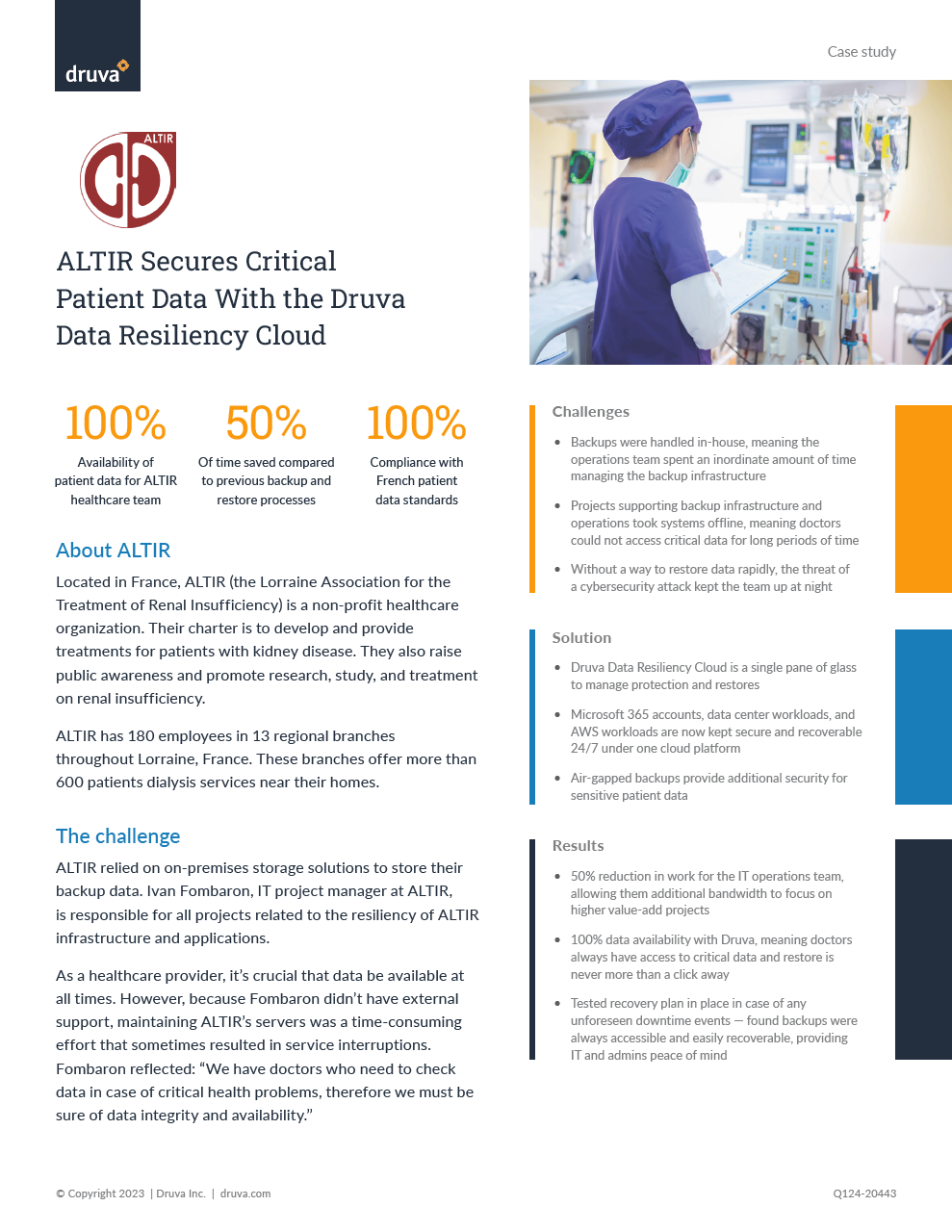 ALTIR Secures Critical Patient Data With the Druva Data Resiliency Cloud