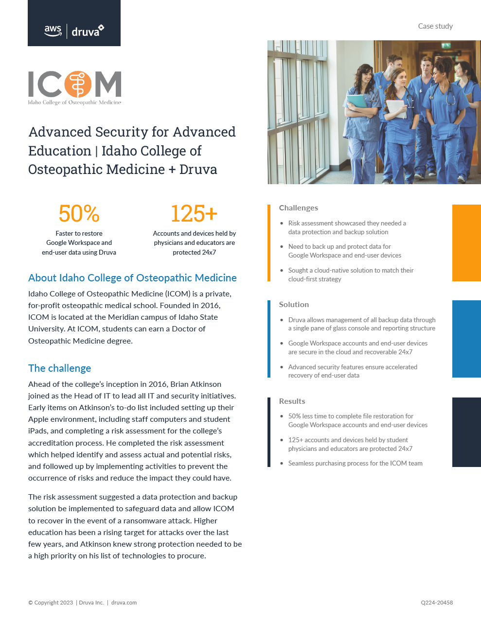 Advanced Security for Advanced Education | Idaho College of Osteopathic Medicine + Druva