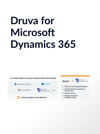 Druva for Microsoft Dynamics 365