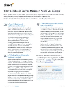 3 Key Benefits of Druva’s Microsoft Azure VM Backup