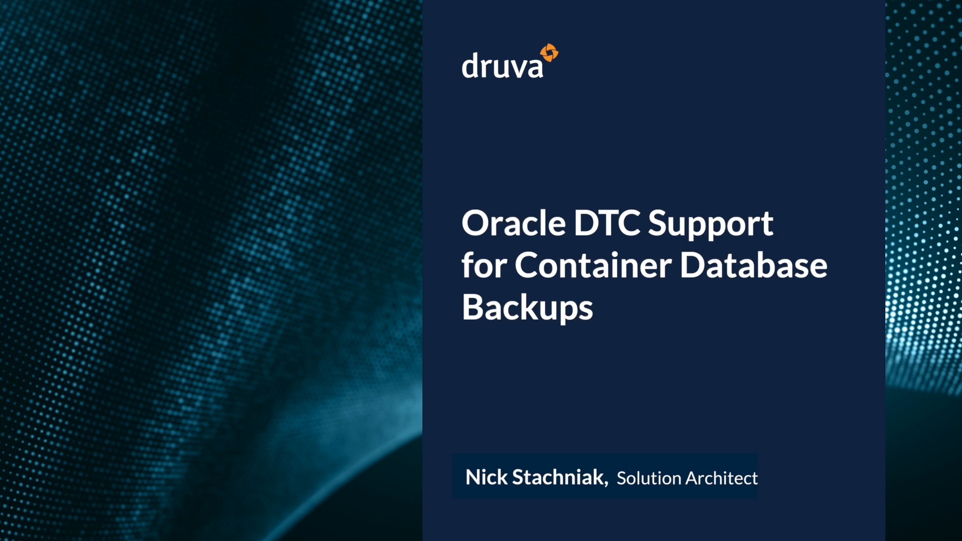 Oracle 21C Support for Container Database Backups
